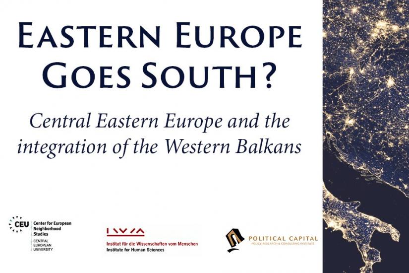 cover text, title of the event, map of Eastern Europe