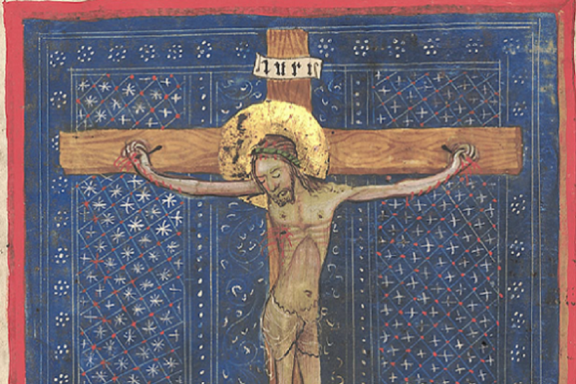 The Crucifixion from a Prague Missal (between 1366 and 1400), MS XVI.A.12, fol. 137v, Czech National Library Prague.