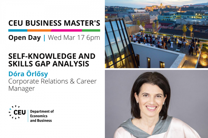 CEU Business Master&#039;s Info Session: Self-knowledge and Skills Gap Analysis