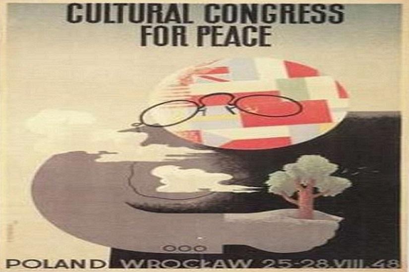 Tadeusz Trepovski – poster promoting the World Congress of Intellectuals in Defence of Peace in Wroclaw, 1948