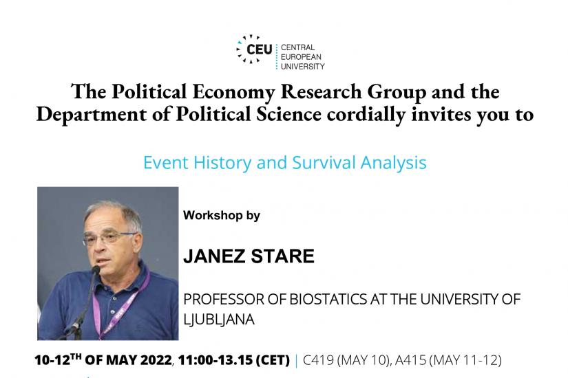 Event History and Survival Analysis Workshop by Prof. Janez Stare