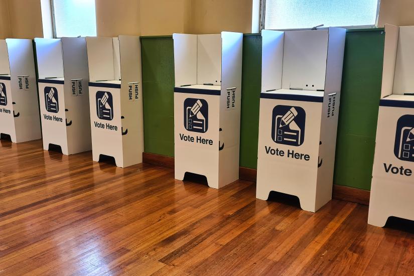 Picture of voting booths